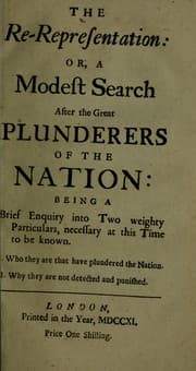 Tapa de The Re-representation, or, A modest search after the great plunderers of the nation ...