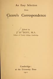 Tapa de An easy selection from Cicero's correspondence