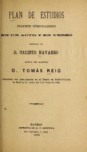 Tapa de Plan de estudios