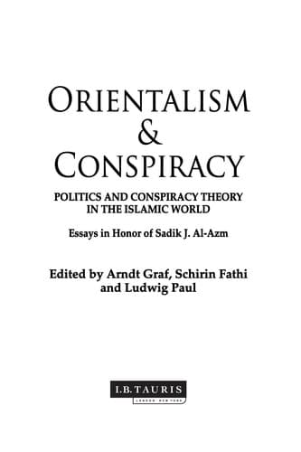 Tapa de Orientalism & conspiracy
