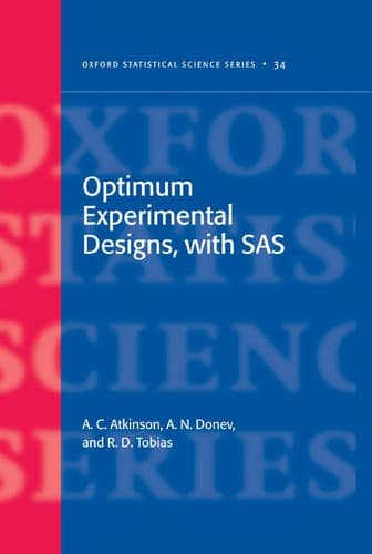Tapa de OPTIMUM EXPERIMENTAL DESIGNS, WITH SAS.