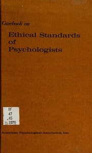 Tapa de Casebook on ethical standards of psychologists