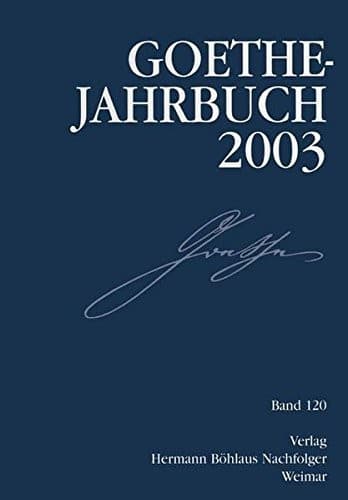 Tapa de Goethe-Jahrbuch 2003