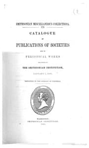 Tapa de Catalogue of publications of societies and of periodical works