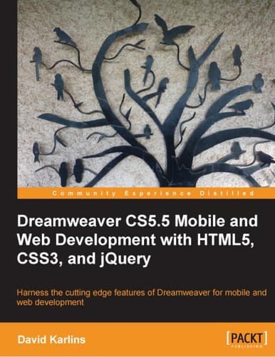 Tapa de Dreamweaver CS5.5 mobile and web development with HTML5, CSS3, and jQuery