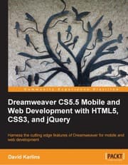 Tapa de Dreamweaver CS5.5 mobile and web development with HTML5, CSS3, and jQuery