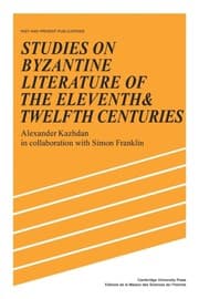 Tapa de Studies on Byzantine literature of the eleventh and twelfth centuries