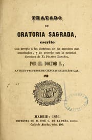 Tapa de Tratado de oratoria sagrada