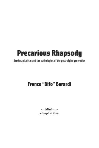 Tapa de Precarious Rhapsody