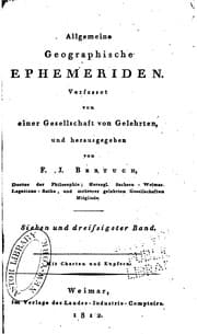 Tapa de Allgemeine geographische Ephemeriden