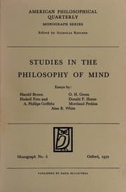 Tapa de Studies in the philosophy of mind: essays