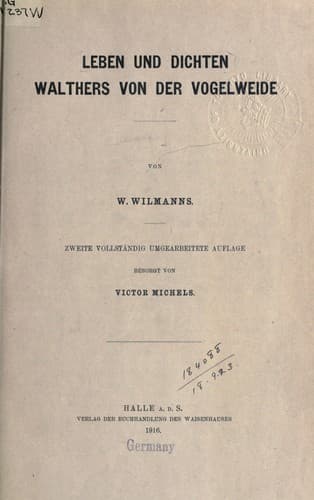 Tapa de Walther von der Vogelweide