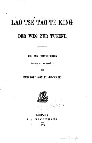 Tapa de Lao-tse Táo-tĕ-king