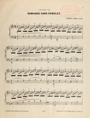 Tapa de Romance sans paroles, op. 31