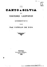Tapa de Il Canto a Silvia di Giacomo Leopardi