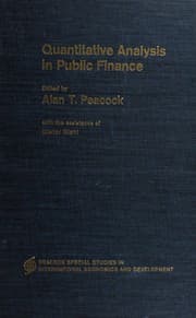 Tapa de Quantitative analysis in public finance
