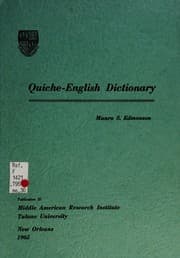 Tapa de Quiche-English dictionary