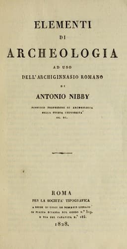 Tapa de Elementi di archeologica