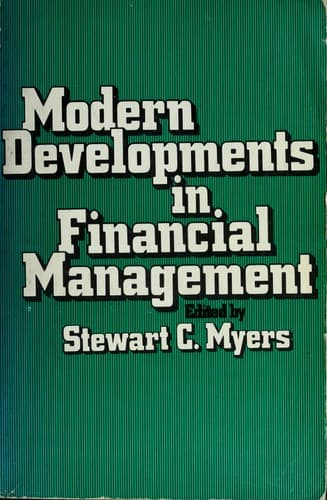 Tapa de Modern developments in financial management