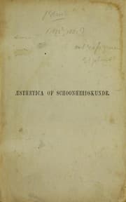 Tapa de Aesthetica of schoonheidskunde
