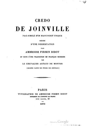Tapa de Credo de Joinville