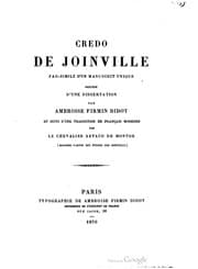Tapa de Credo de Joinville