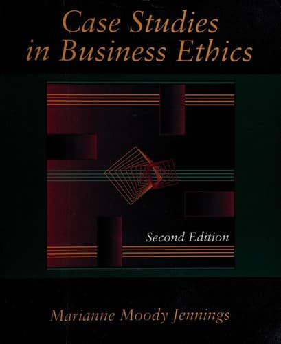 Tapa de Case studies in business ethics