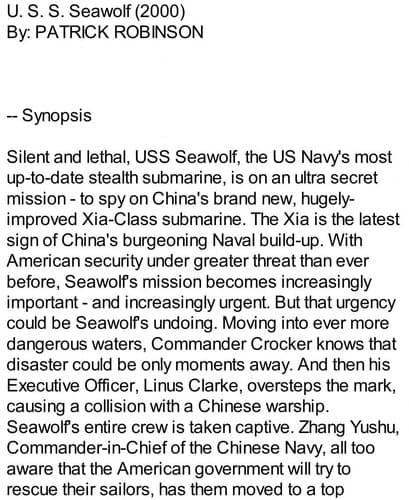 Tapa de U.S.S. Seawolf