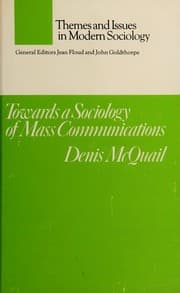 Tapa de Towards a sociology of mass communications