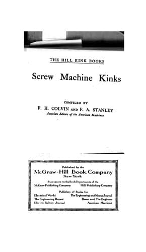 Tapa de Screw machine kinks