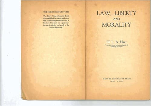 Tapa de Law, liberty, and morality