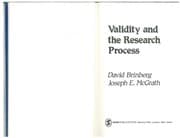 Tapa de Validity and the research process