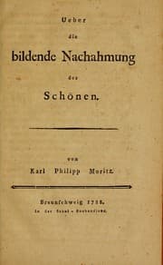 Tapa de Ueber die bildende Nachahmung des Schönen