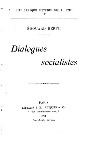 Tapa de Dialogues socialistes