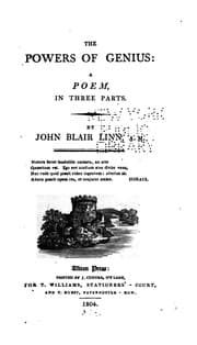 Tapa de The Powers of Genius: A Poem, in Three Parts