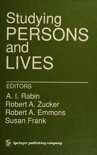 Tapa de Studying persons and lives