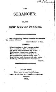 Tapa de The Stranger: Or, The New Man of Feeling
