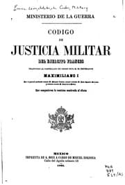Tapa de Código de Justicia Militar del Ejército francés