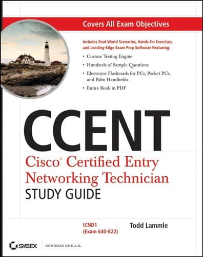 Tapa de CCENT: Cisco Certified Entry Networking Technician Study Guide