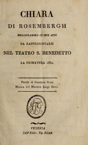 Tapa de Chiara di Rosembergh