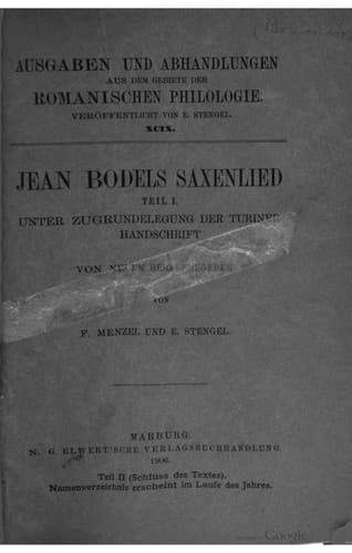 Tapa de Saxenlied