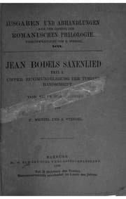 Tapa de Jean Bodels Saxenlied