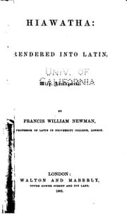 Tapa de Hiawatha: rendered into Latin, with abridgment