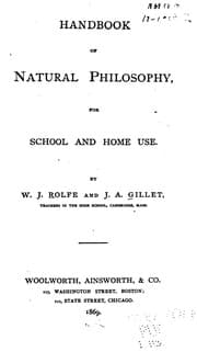 Tapa de Handbook of natural philosophy: For High Schools and Academics