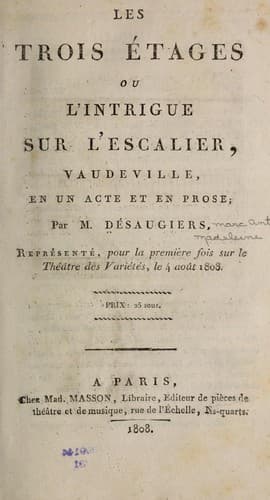 Tapa de Les trois étages