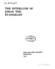 Tapa de The interlude of Johan the Evangelist