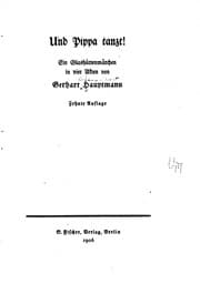 Tapa de Und Pippa tanzt!: Ein Glashüttenmärchen in vier Akten