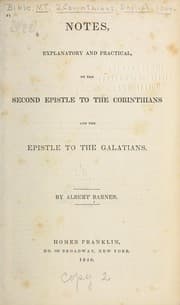 Tapa de Notes, explanatory and practical, on the Second epistle to the Corinthians and the Epistle to the Galatians