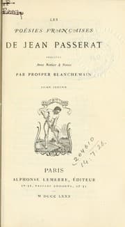 Tapa de Les poèsies françaises de Jean Passerat