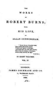 Tapa de The works of Robert Burns; with his life, by A. Cunningham